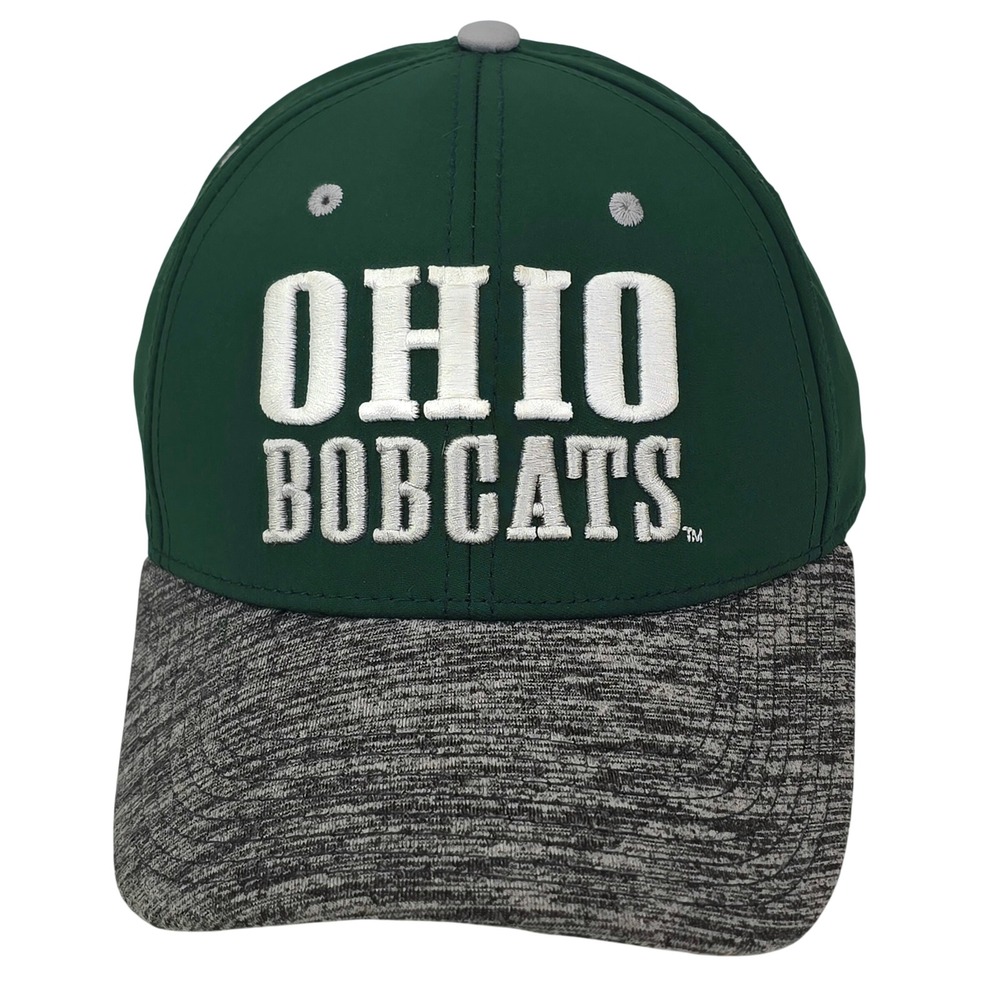 Ohio Bobcats Hat Vintage The Game Snapback Cap OSFM Green Grey Heathered NCAA